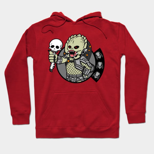 Cool Cute Alien Sci-fi Warrior Gaming Video Game Mascot Mashup Hoodie by BoggsNicolas